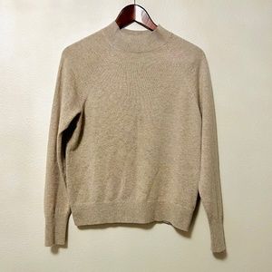 Everlane oatmeal Mock neck Cashmere sweater